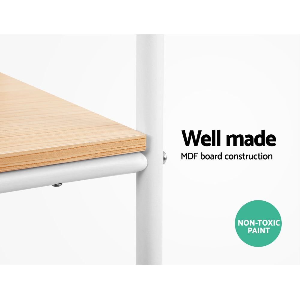 Wardrobe Organizer Clothes Stand Storage Rack - White - Homecoze