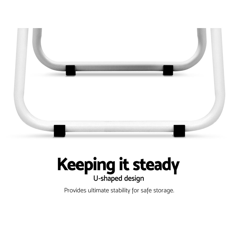 Wardrobe Organizer Clothes Stand Storage Rack - White - Homecoze