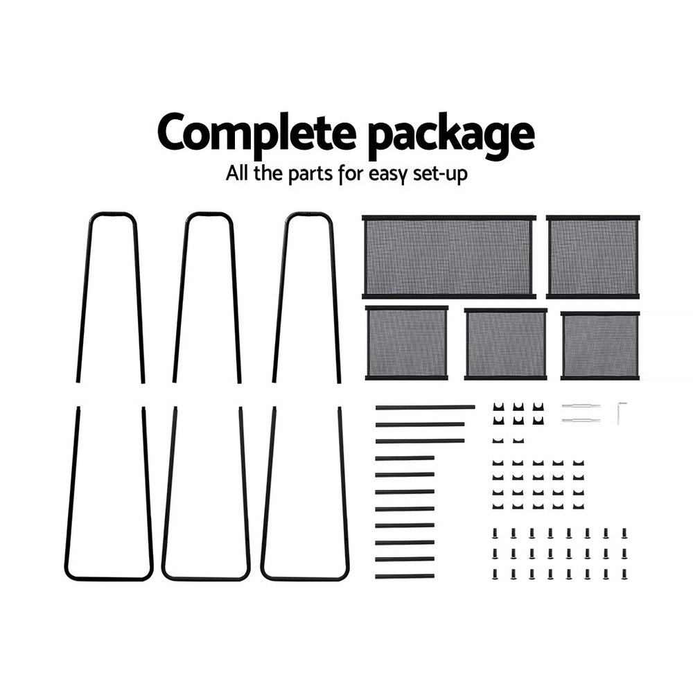 Wardrobe Organizer Clothes Stand Storage Rack - Black - Homecoze