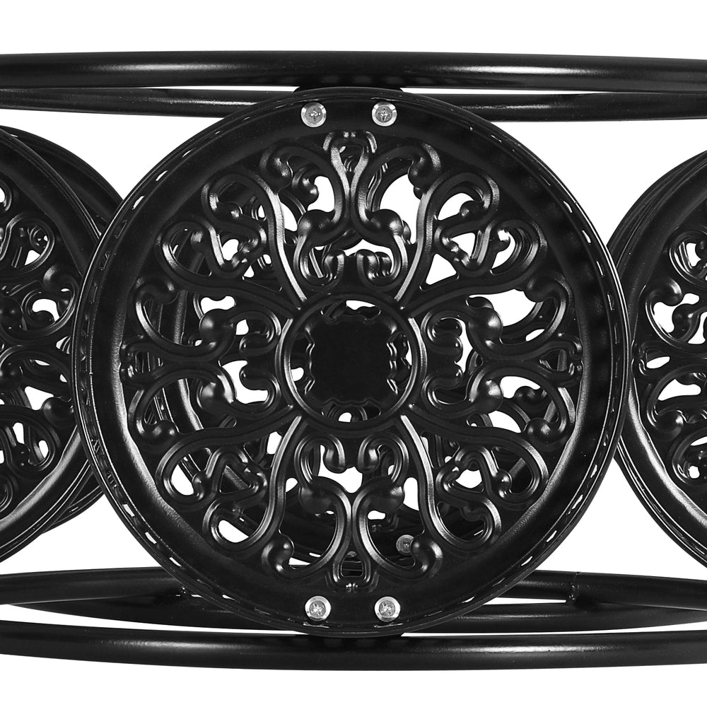 6-Tier Metal Plant Stand with Wheels - Black - Homecoze