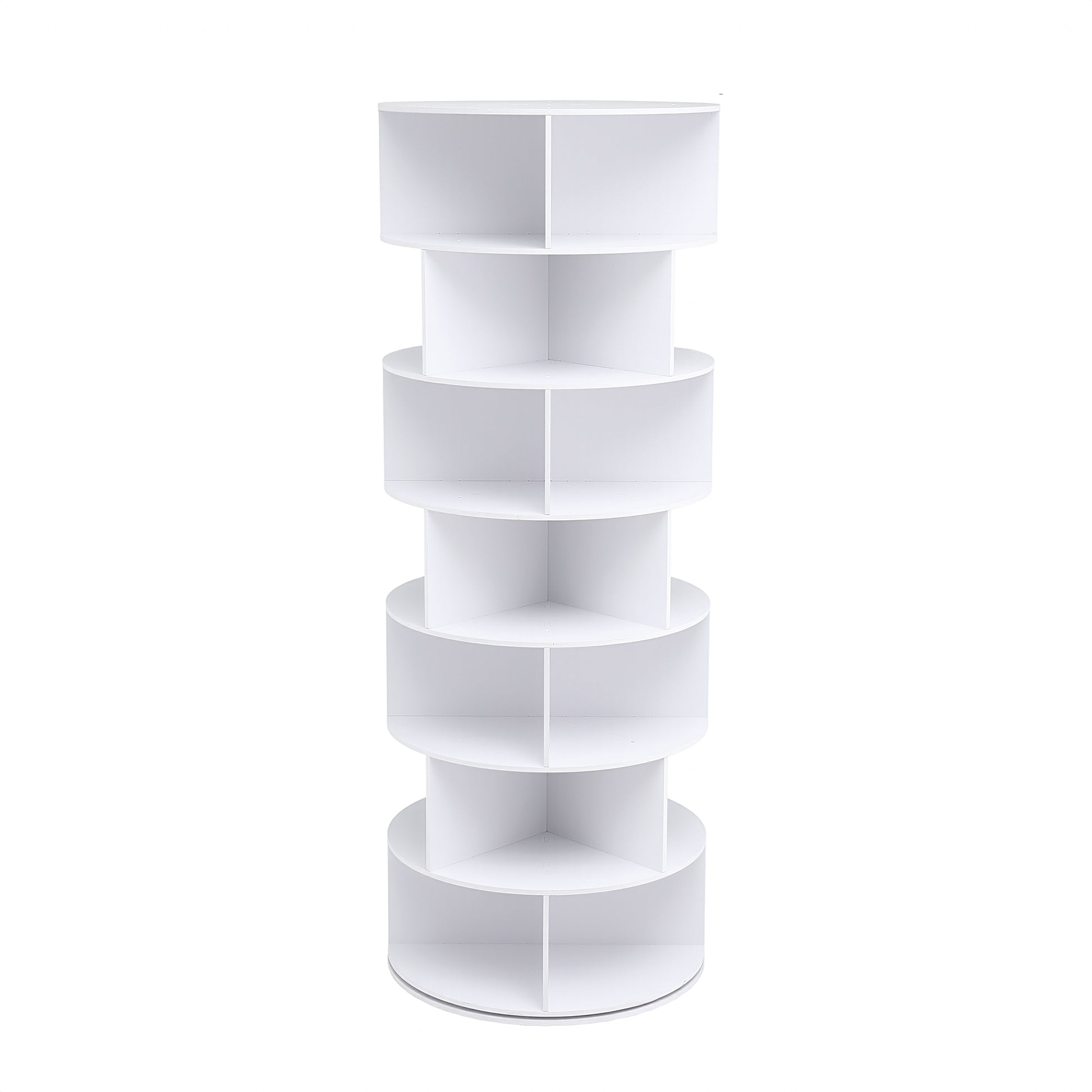 Artiss 7 Tier 360° Rotating Shoe Rack Storage Display Shelf White - Homecoze