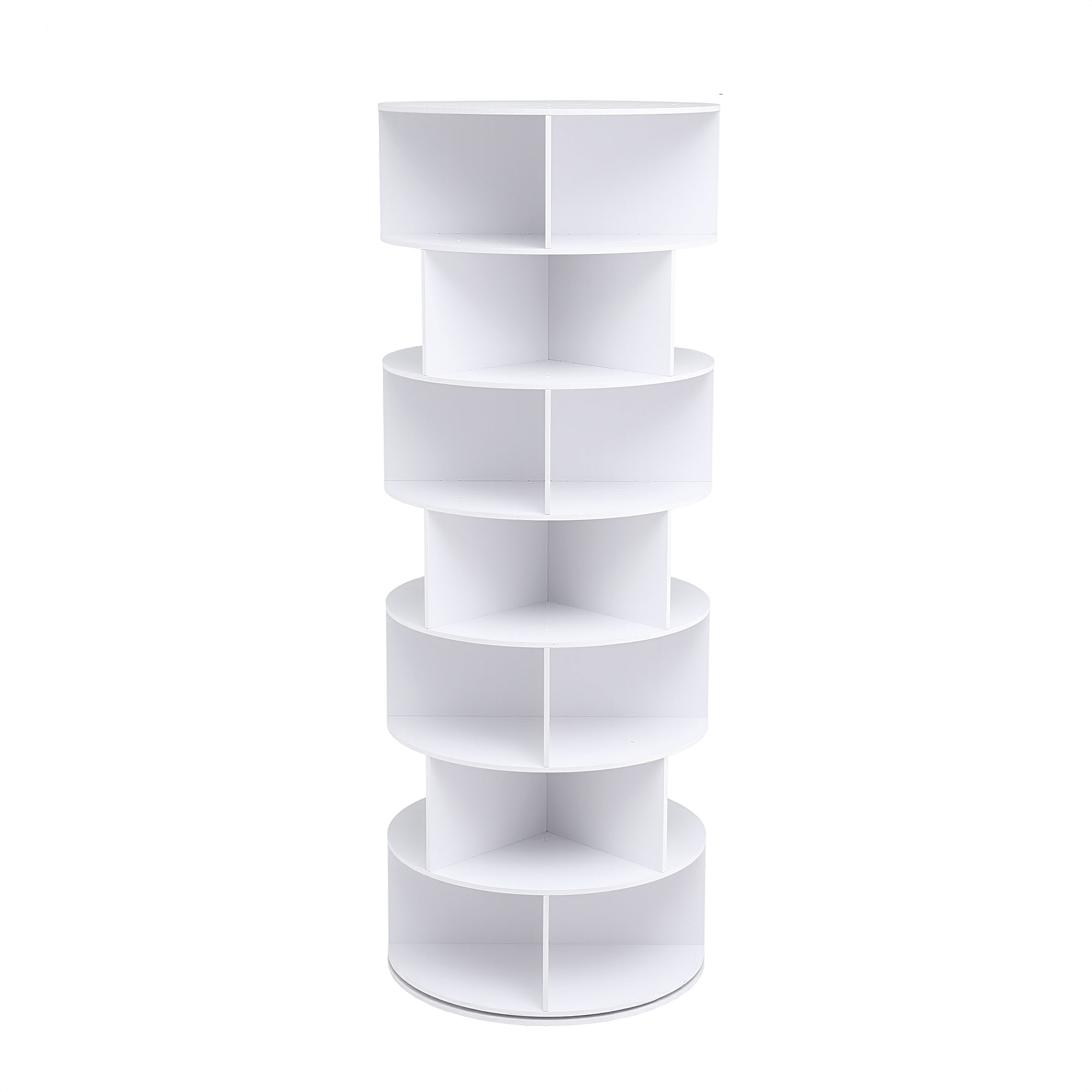 Artiss 7 Tier 360° Rotating Shoe Rack Storage Display Shelf White - Homecoze