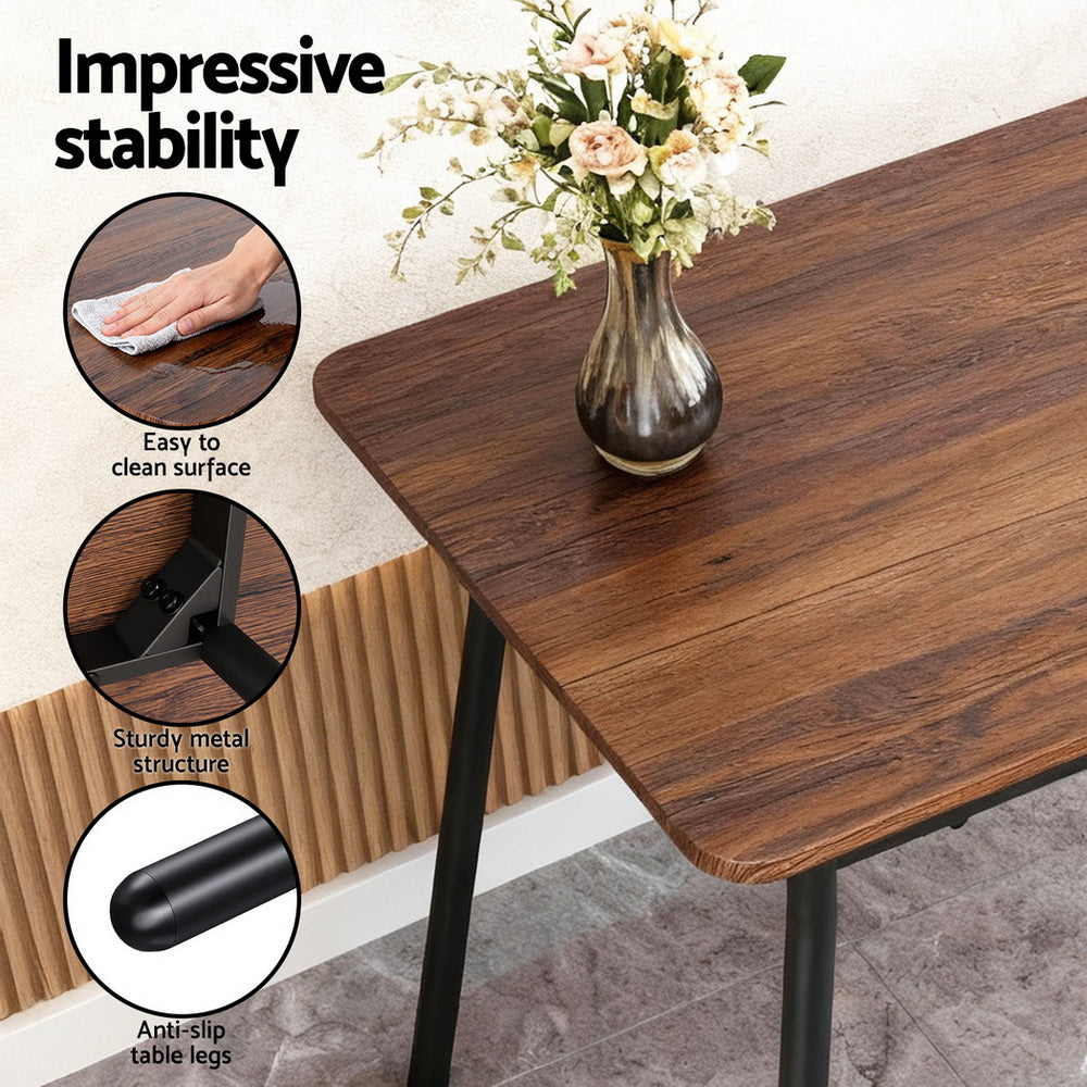 Artiss Dining Table and Chairs Set of 4 Bench Kitchen Furniture Rustic Brown - Homecoze