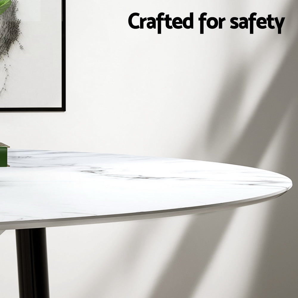 5PC Dining Table and Velvet Chair Set - Grey/White - Homecoze