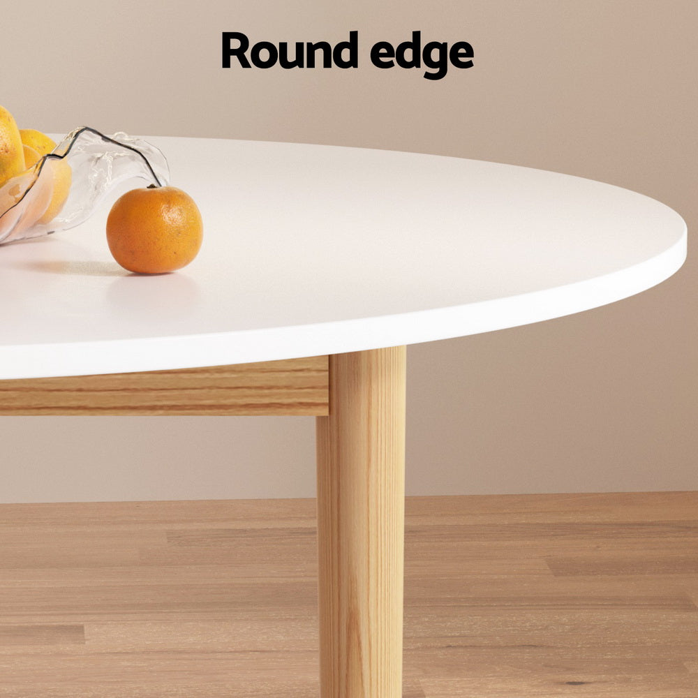 5PC Dining Table and PP Chair Set - White/Natural - Homecoze
