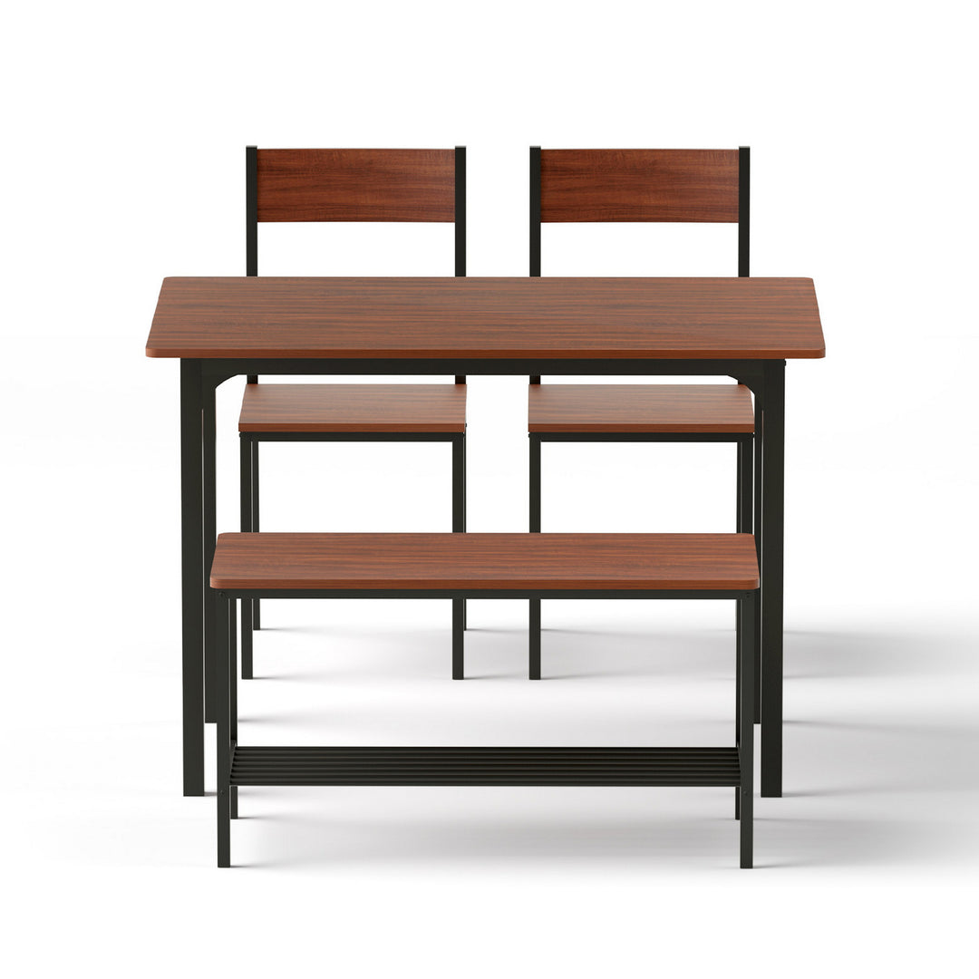 4PC Compact Dining Set – Walnut