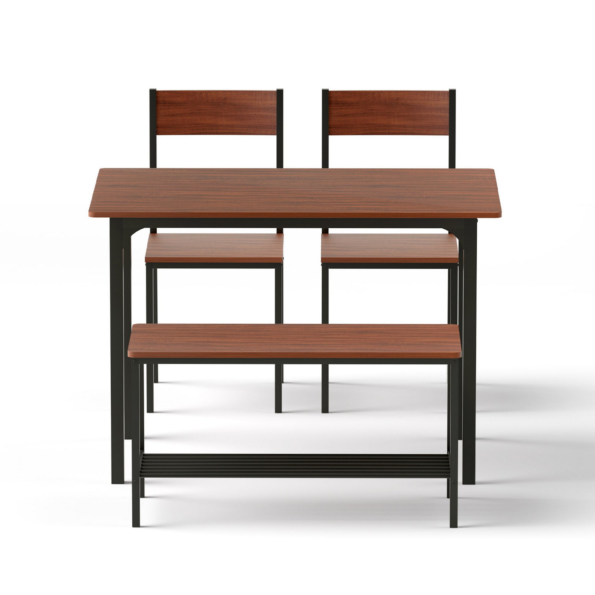 4PC Compact Dining Set – Walnut - Homecoze