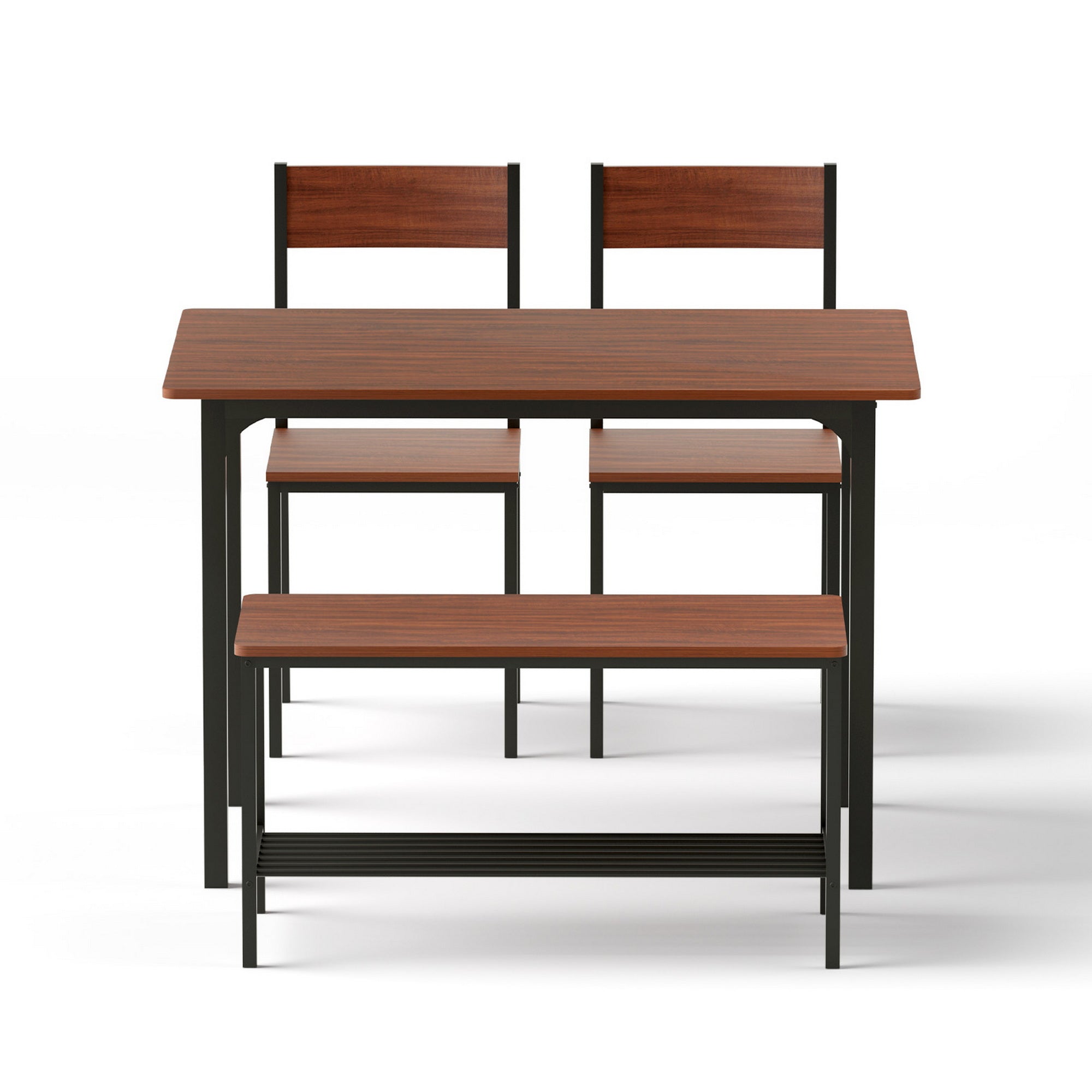 4PC Compact Dining Set – Walnut - Homecoze