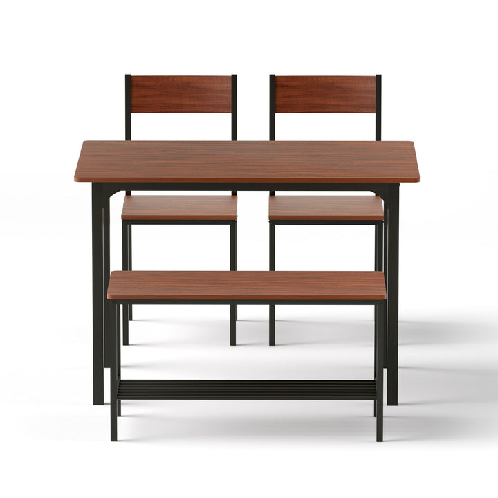 4PC Compact Dining Set – Walnut