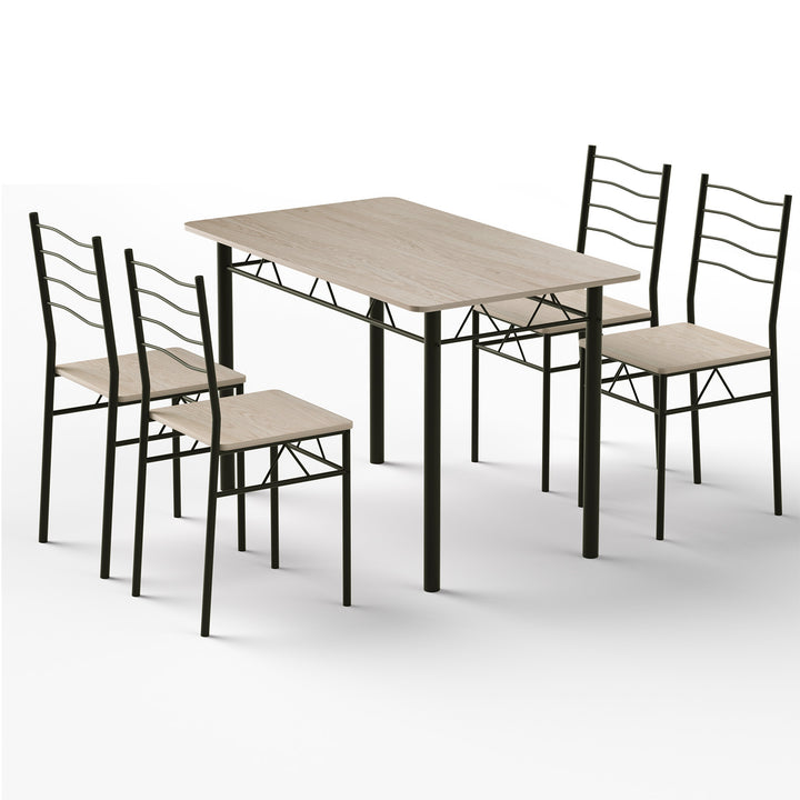 5PC Compact Dining Table and Chairs Set - Oak