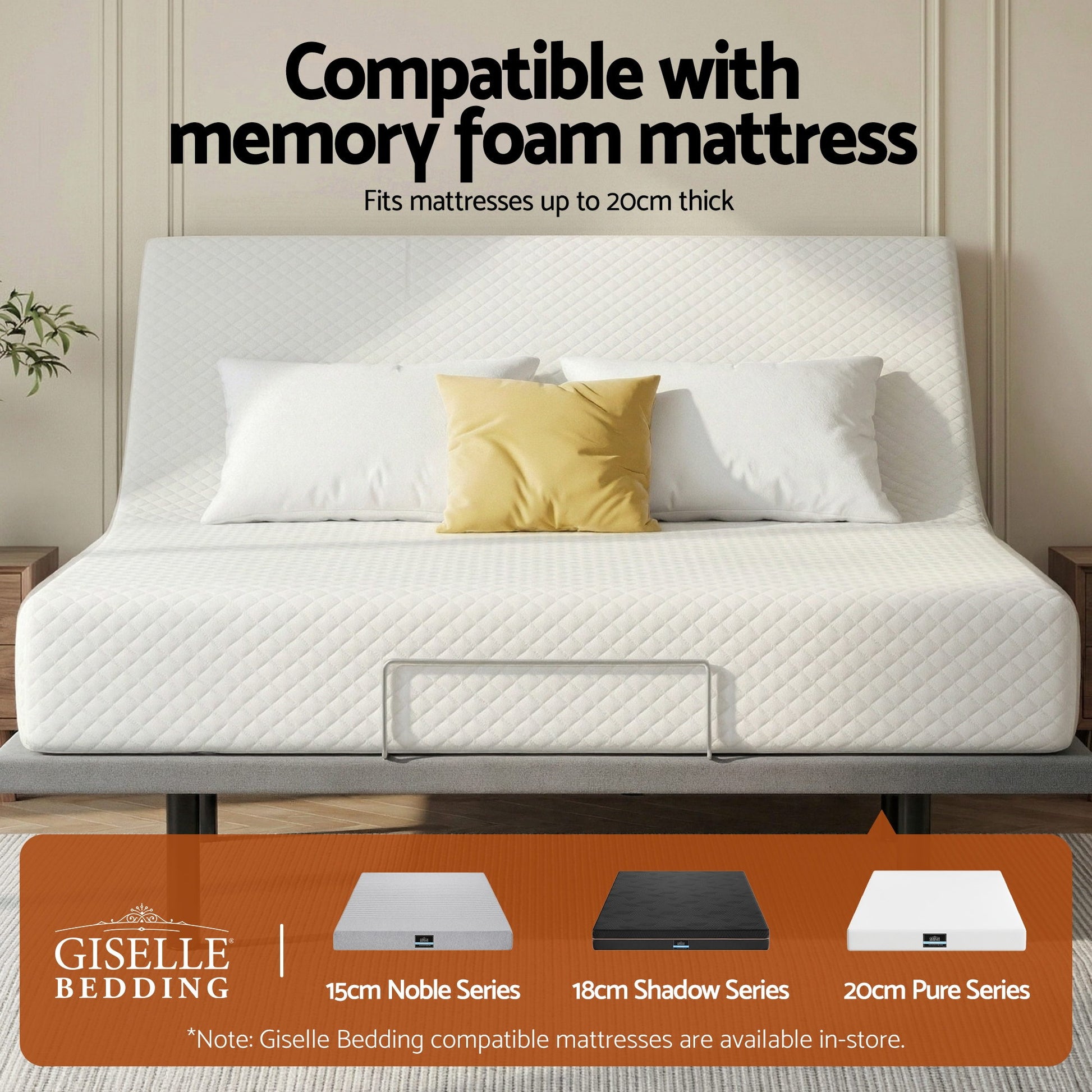 Artiss Adjustable Bed Frame Queen Size Electric Bed Base Wireless Remote Control Zero Gravity Power Bed Foundation - Homecoze