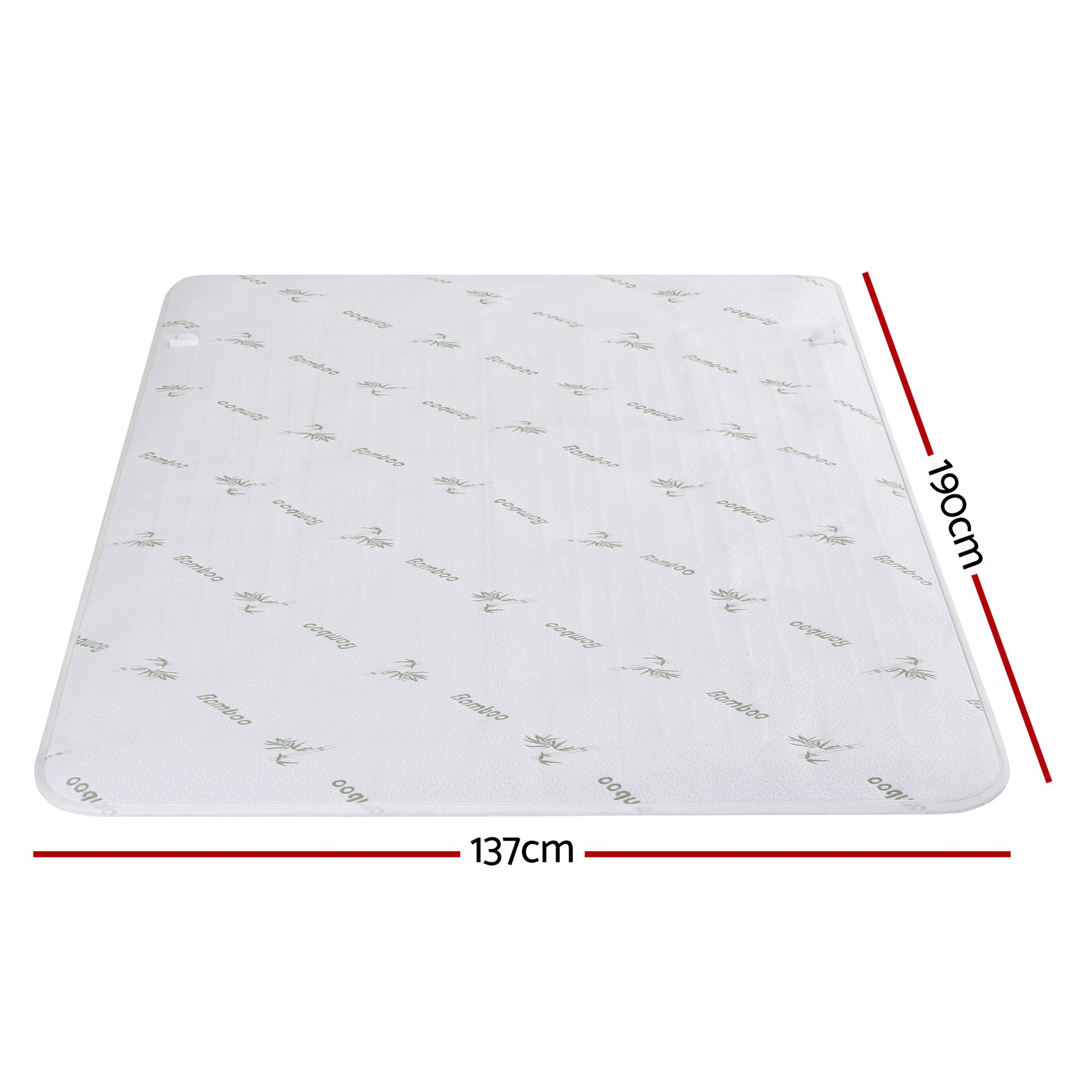 Giselle Electric Blanket Bamboo Fabric Double Fitted Heated Pad Underlay Washable Winter - Homecoze