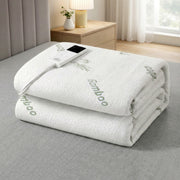 Giselle Electric Blanket Bamboo Fabric Single Fitted Heated Pad Underlay Washable Winter - Homecoze