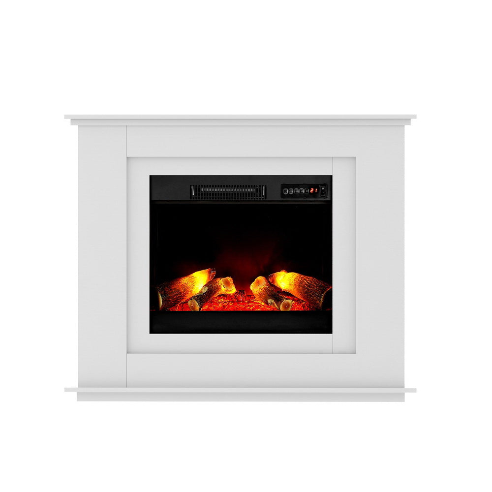 2000W Electric Fireplace 3D Flame Effect Heater - White