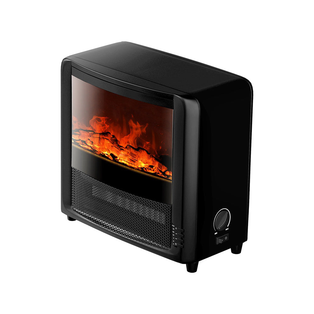 Electric 3D Flame Effect Mini Fireplace Indoor Portable Heater with Timer 1000W/2000W - Homecoze