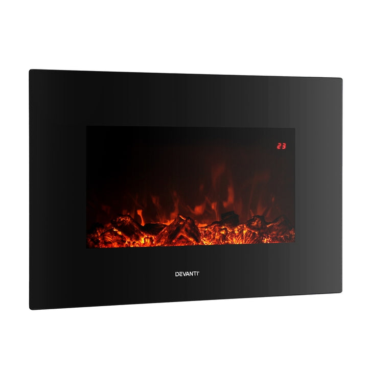 Wall Mounted Electric Fireplace 3D Fire Effect Heater 2000W