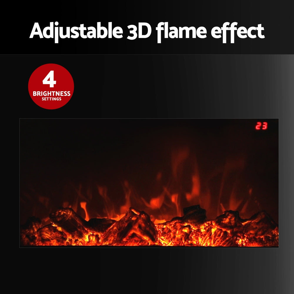 Wall Mounted Electric Fireplace 3D Fire Effect Heater 2000W - Homecoze