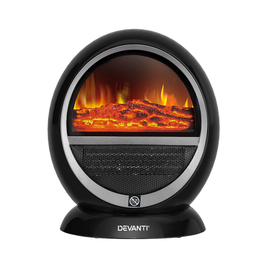 Mini Electric Fireplace Flame Effect Heater 900W/1500W - Homecoze