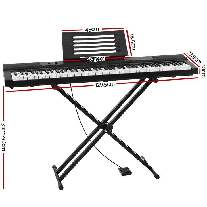 Full Size 88 Key Electronic Piano Keyboard Touch Sensitive with Sustain pedal