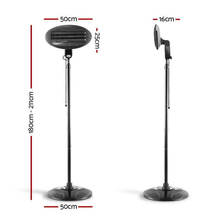 2000w Electric Portable Patio Strip Heater Homecoze