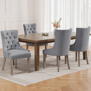 Artiss Dining Chairs Set of 4 Linen French Provincial Grey - Homecoze