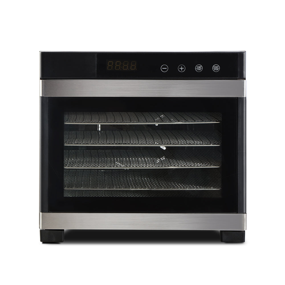 6 Tray Commercial Food Dehydrator Stainless Steel Beef Jerky Fruit Dryer - Homecoze