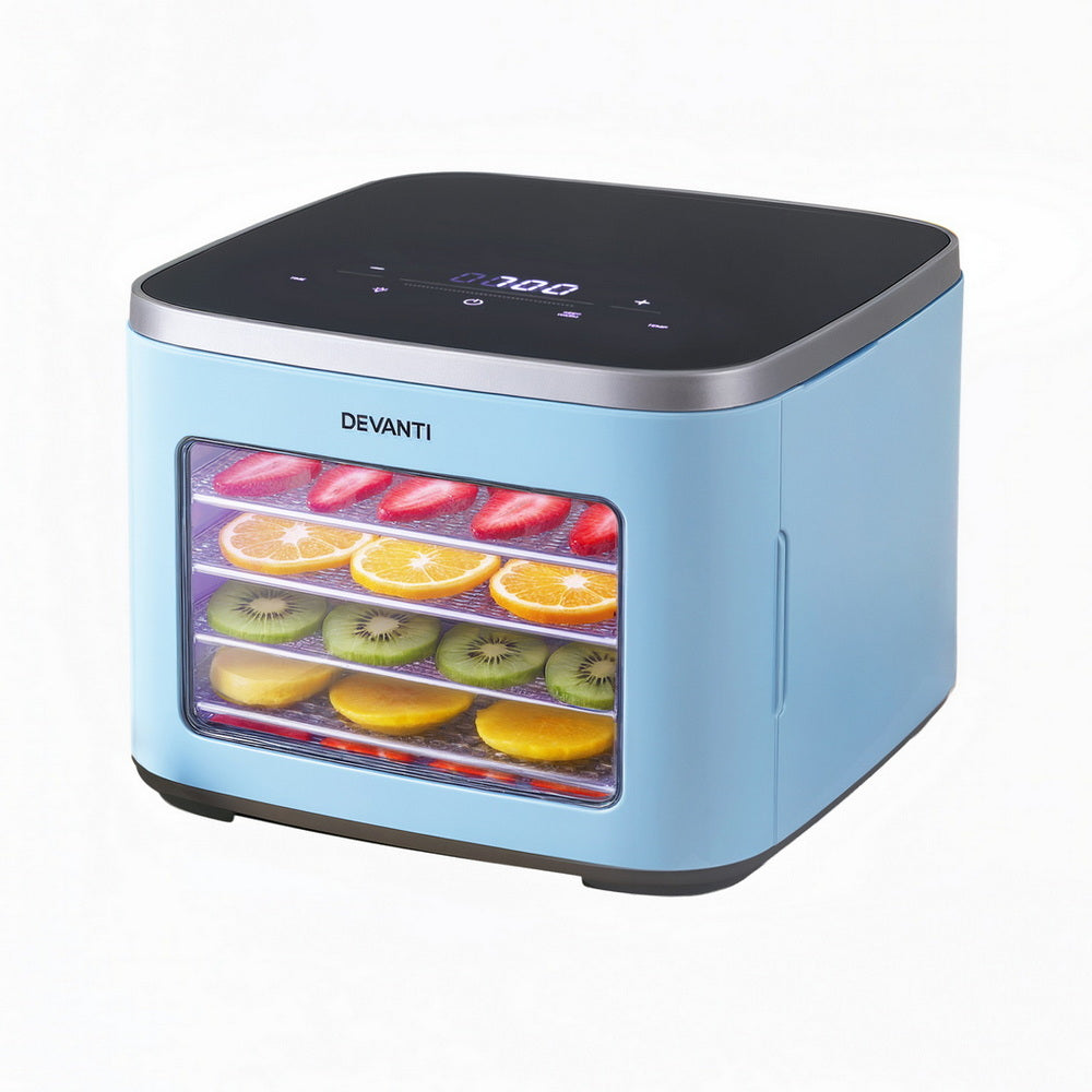 Mini 5-Tray Cocktail Fruit Dehydrator - Blue - Homecoze