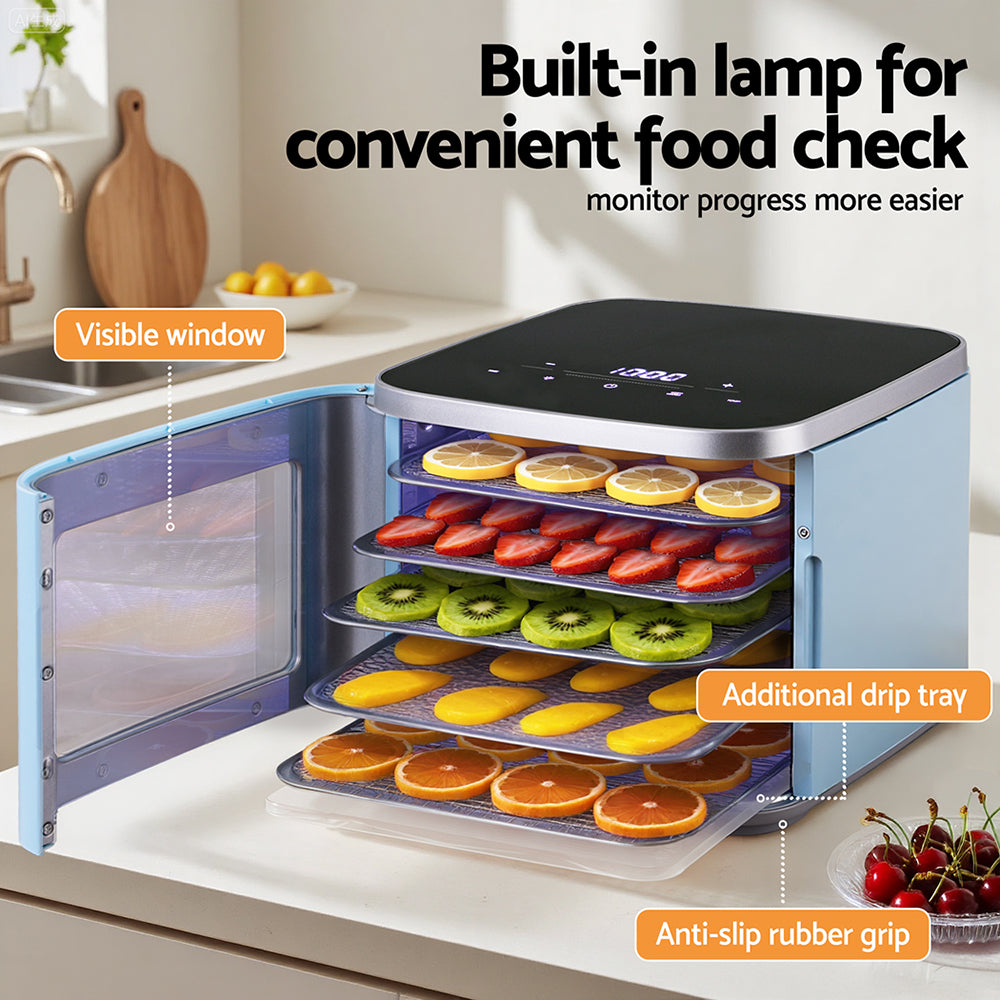 Mini 5-Tray Cocktail Fruit Dehydrator - Blue - Homecoze
