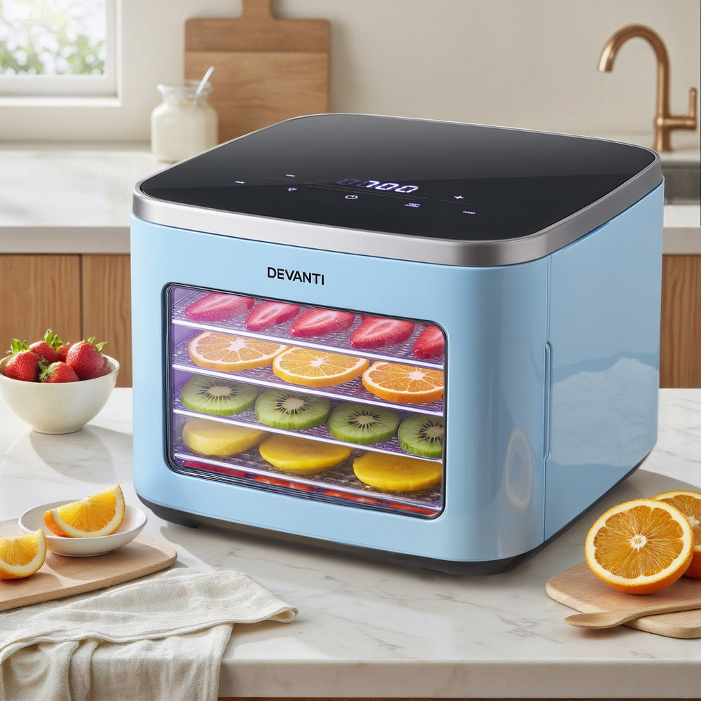 Mini 5-Tray Cocktail Fruit Dehydrator - Blue - Homecoze