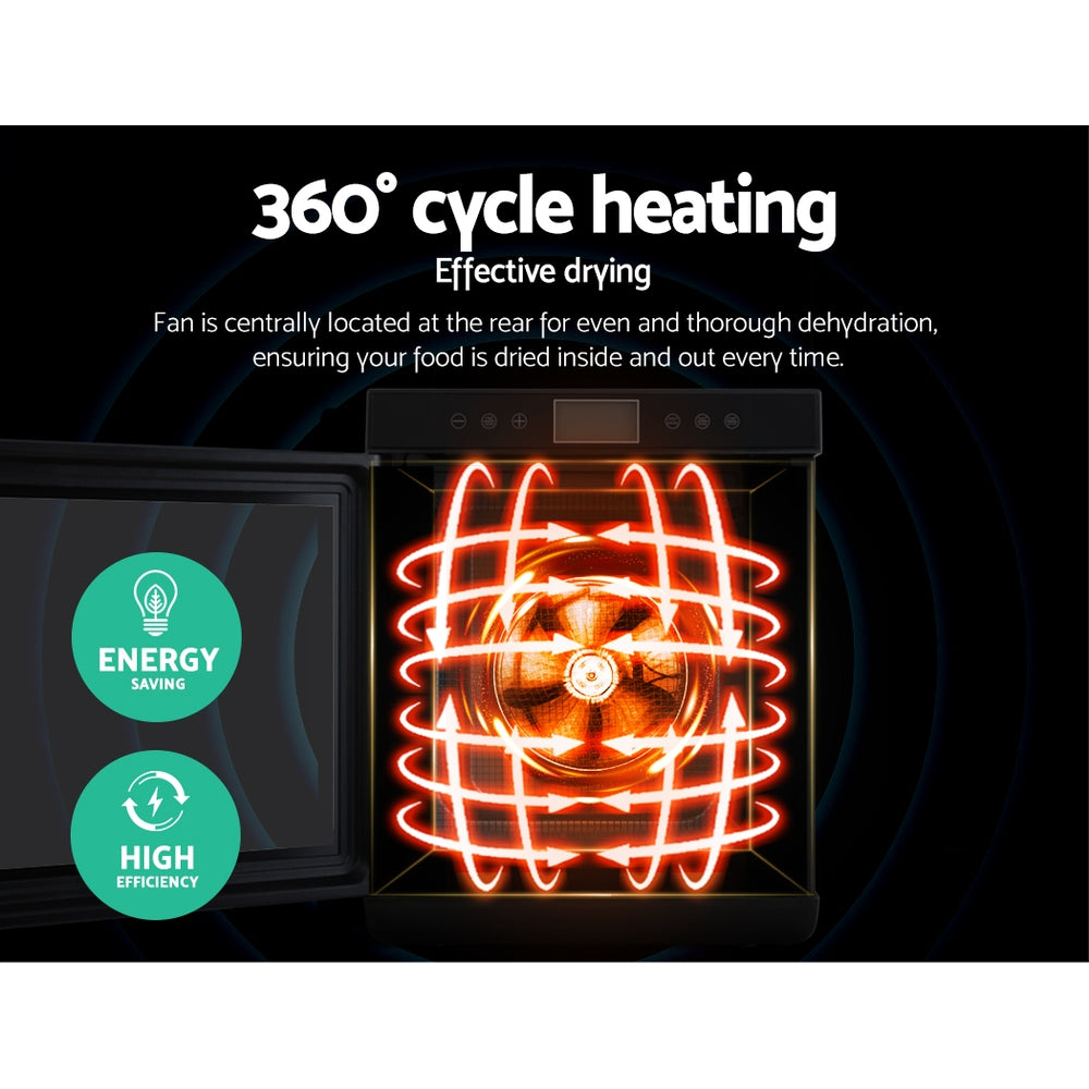 Food Dehydrator Stainless Steel Jerky Fruit Dryer 10 Trays - Homecoze