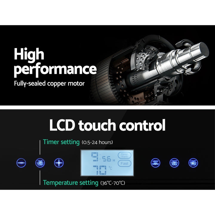 Food Dehydrator Stainless Steel Jerky Fruit Dryer 10 Trays - Homecoze