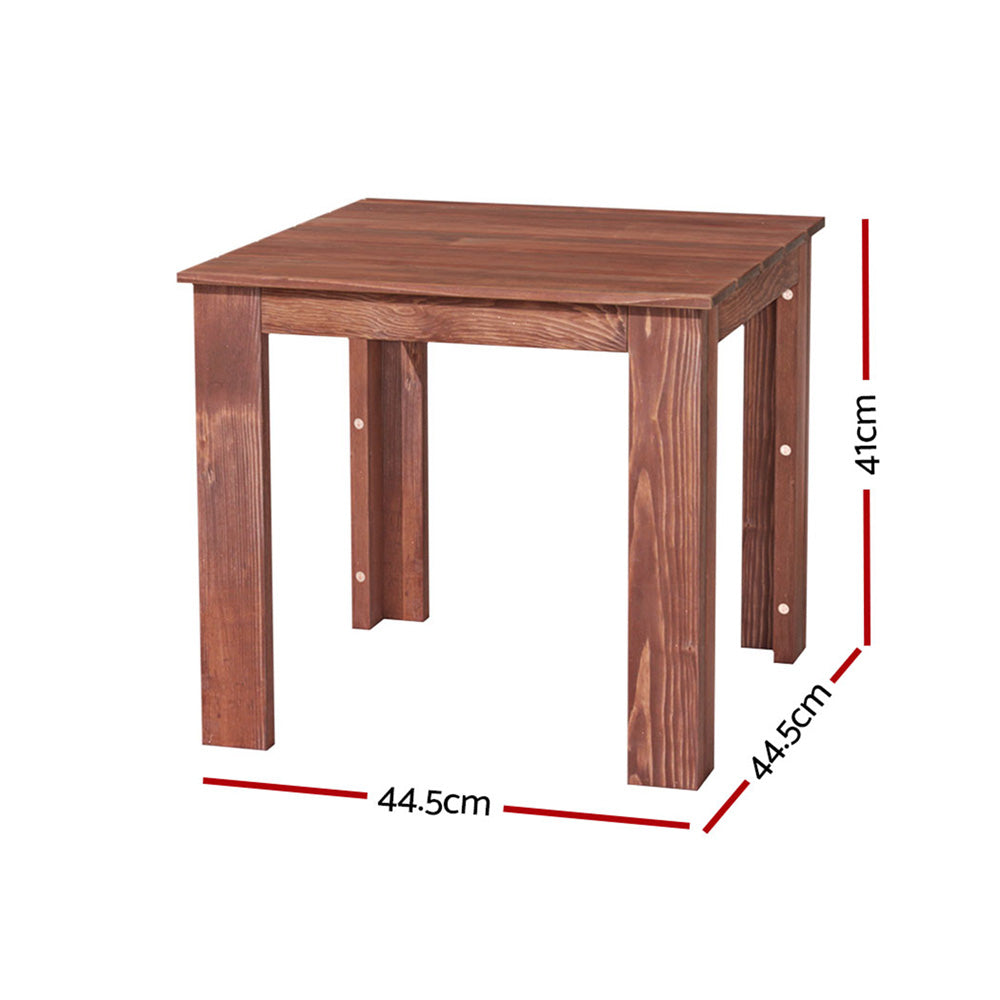 Adirondack Outdoor Side Table - Brown - Homecoze