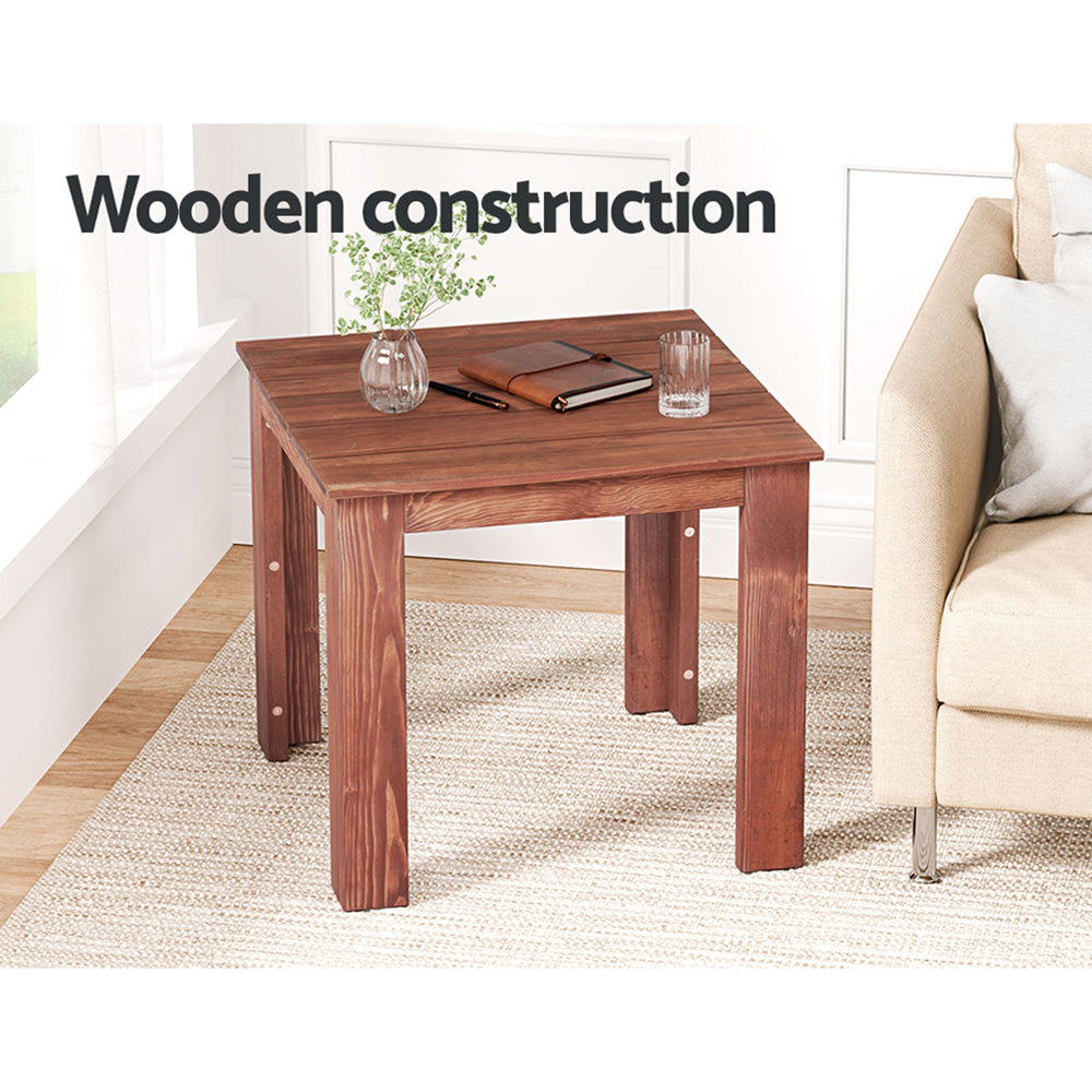 Adirondack Outdoor Side Table - Brown - Homecoze