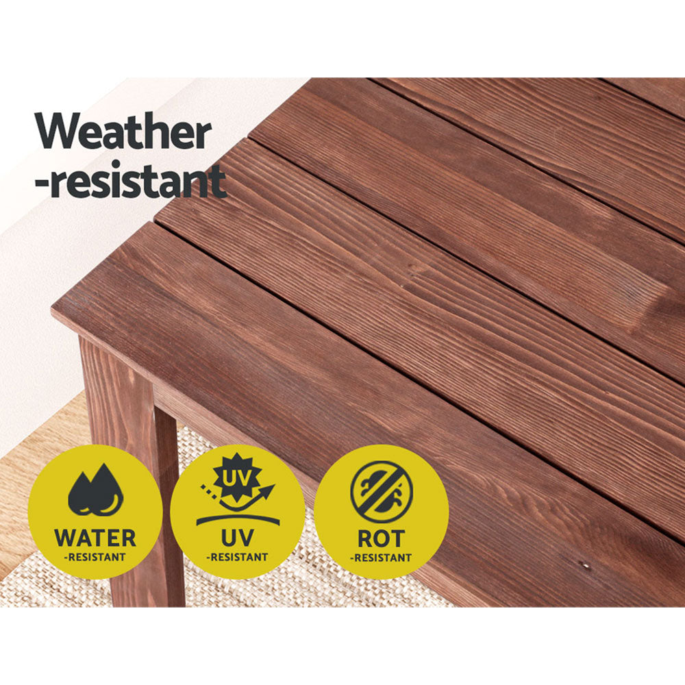 Adirondack Outdoor Side Table - Brown - Homecoze