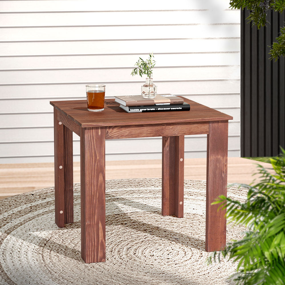 Adirondack Outdoor Side Table - Brown - Homecoze