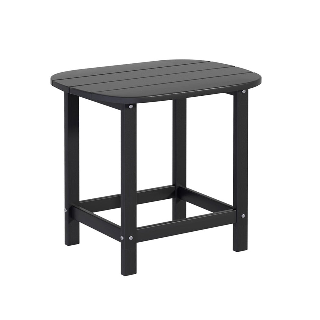 Gardeon Outdoor Coffee Side Table HDPE Desk Patio Furniture Camping Garden Black - Homecoze