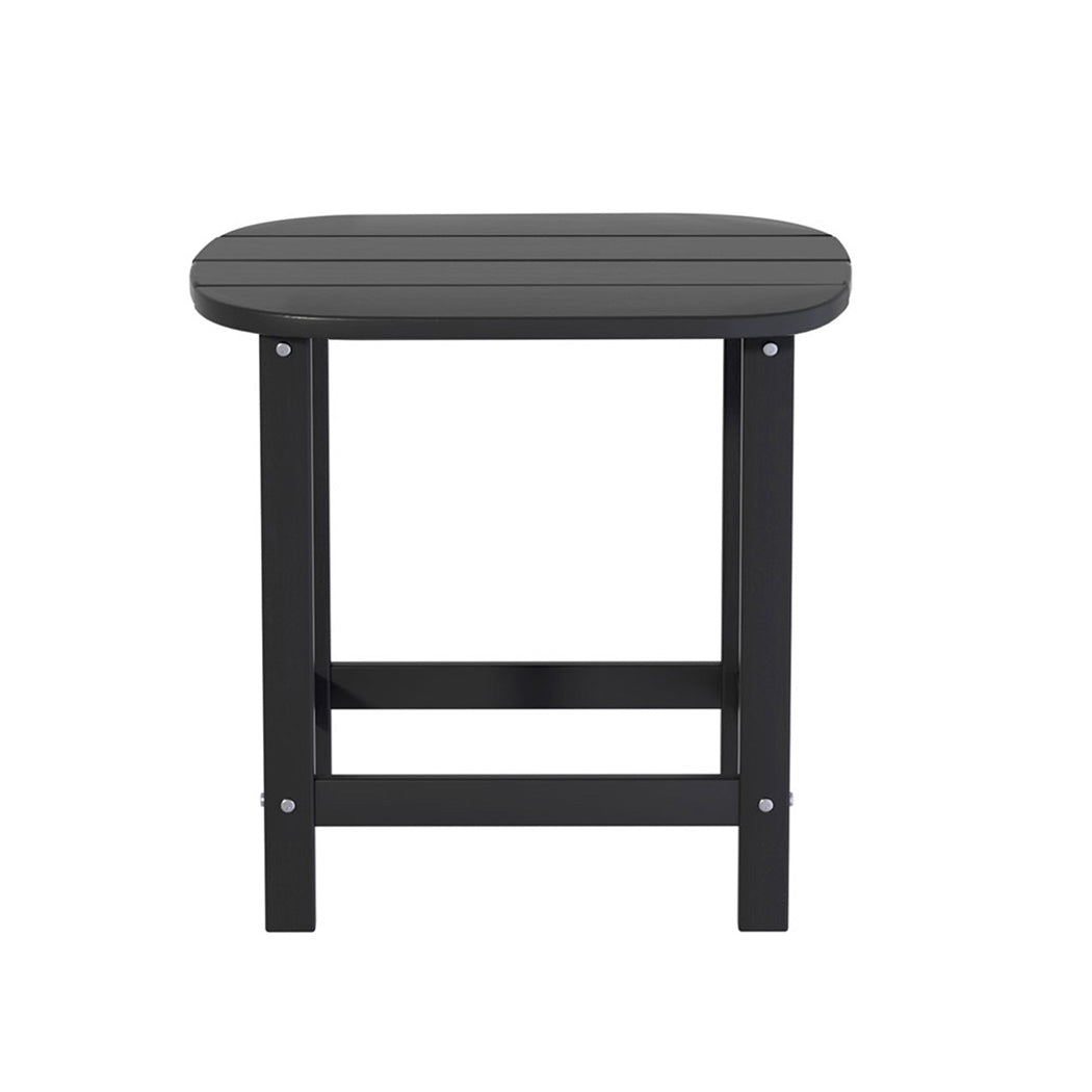 Gardeon Outdoor Coffee Side Table HDPE Desk Patio Furniture Camping Garden Black - Homecoze