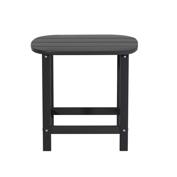 Gardeon Outdoor Coffee Side Table HDPE Desk Patio Furniture Camping Garden Black - Homecoze
