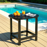 Gardeon Outdoor Coffee Side Table HDPE Desk Patio Furniture Camping Garden Black - Homecoze