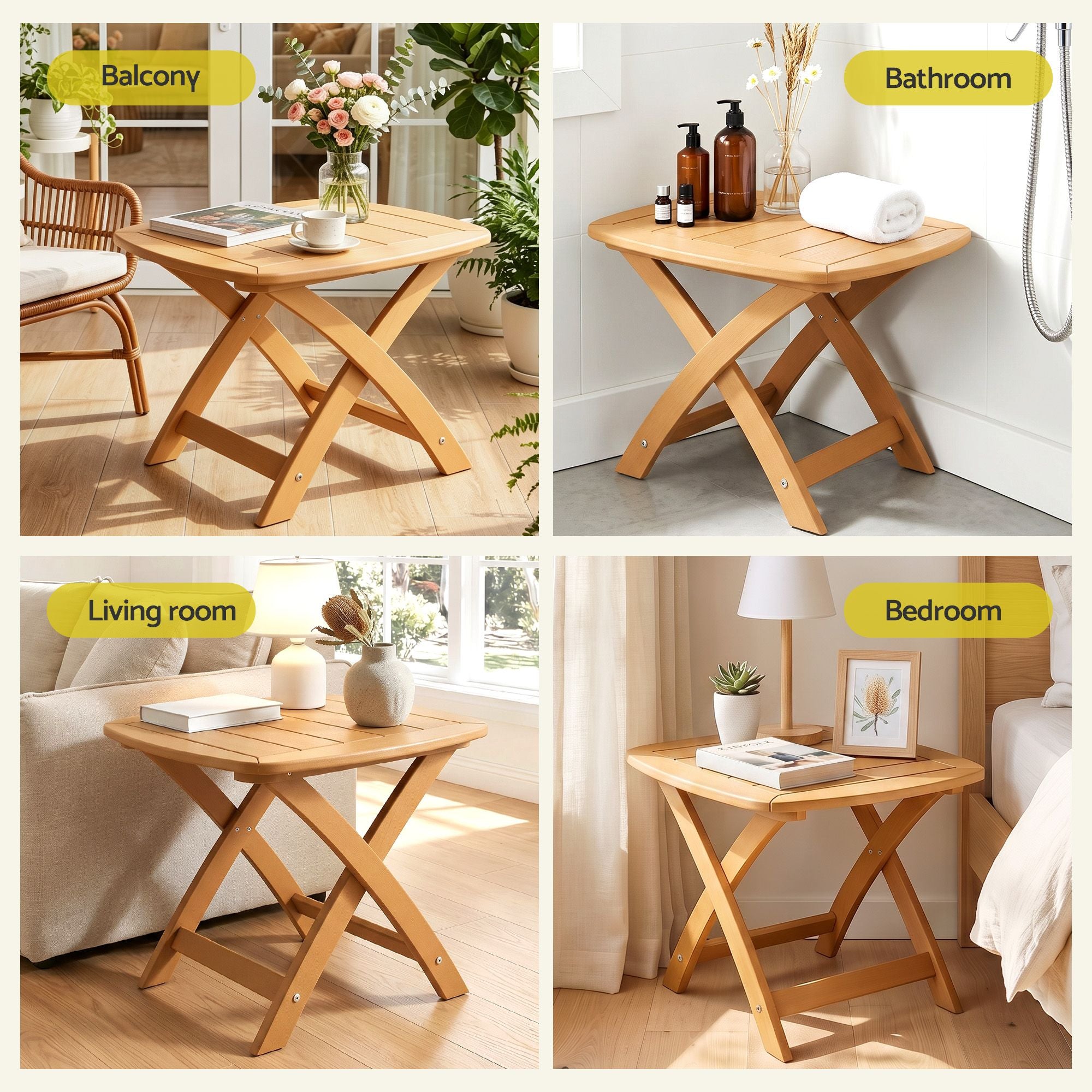 Outdoor Poly Side Table – Brown