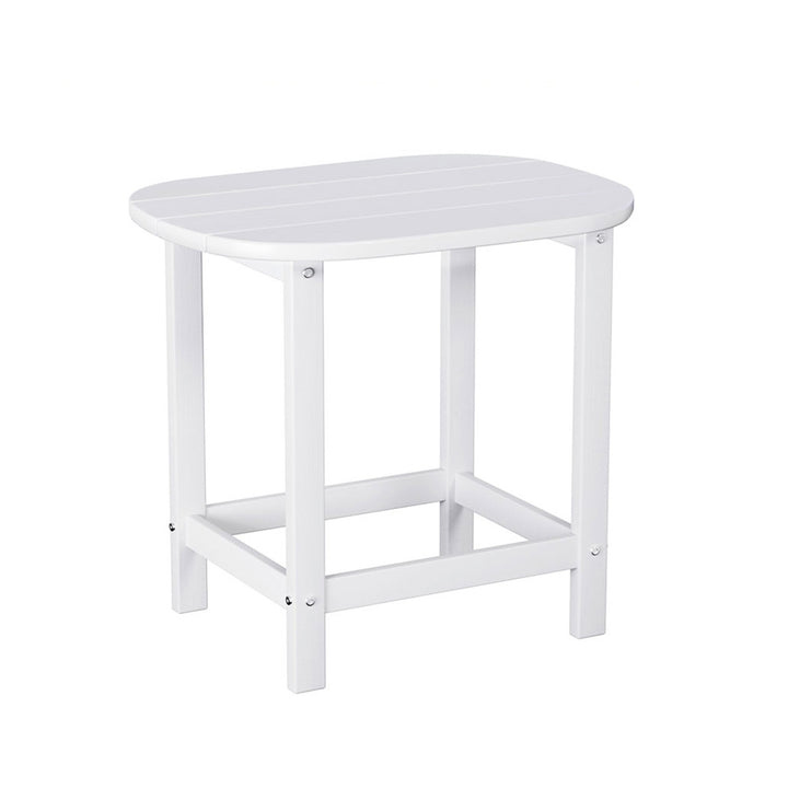 Gardeon Outdoor Coffee Side Table HDPE Desk Patio Furniture Camping Garden White - Homecoze