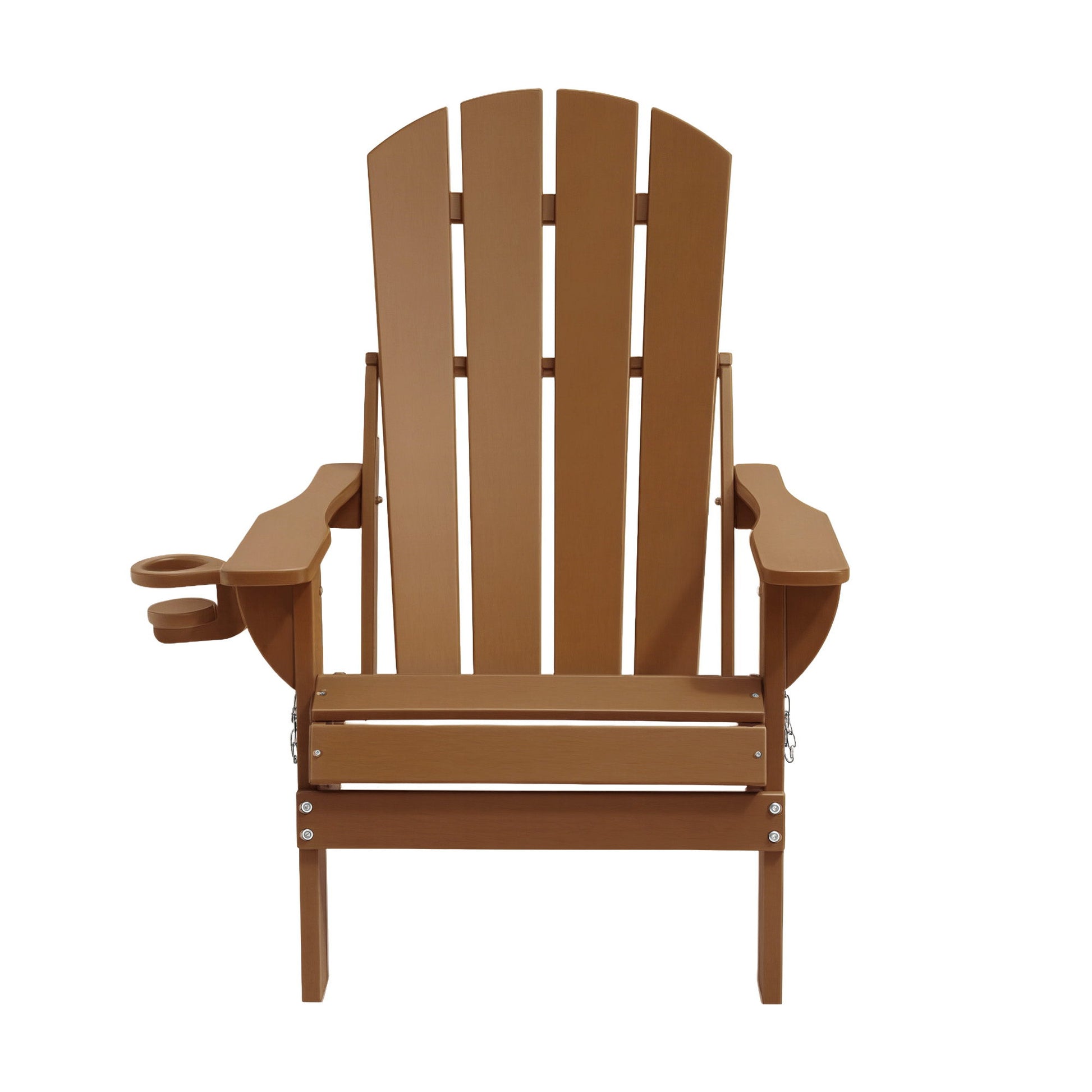 Gardeon Outdoor Chairs Folding Adirondack Beach Chair HDPE Sun Lounge Patio Furniture Garden Brown - Homecoze