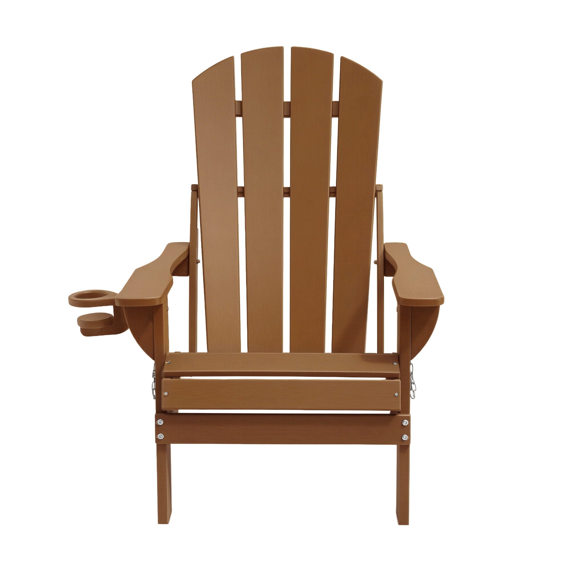 Gardeon Outdoor Chairs Folding Adirondack Beach Chair HDPE Sun Lounge Patio Furniture Garden Brown - Homecoze