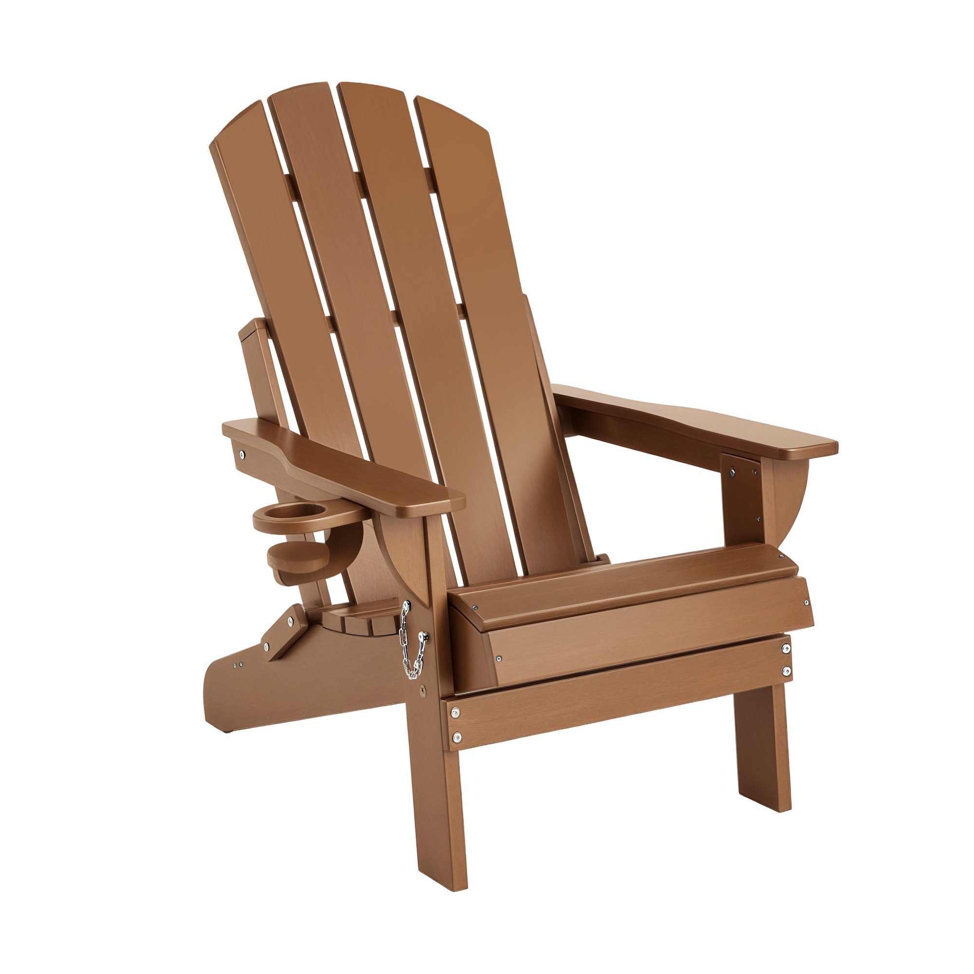 Gardeon Outdoor Chairs Folding Adirondack Beach Chair HDPE Sun Lounge Patio Furniture Garden Brown - Homecoze