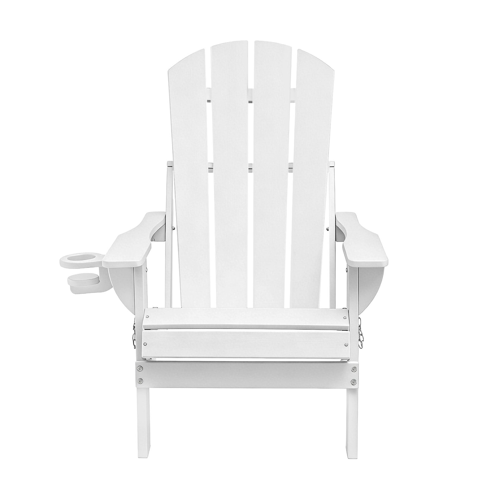 Gardeon Outdoor Chairs Folding Adirondack Beach Chair HDPE Sun Lounge Patio Furniture Garden White - Homecoze