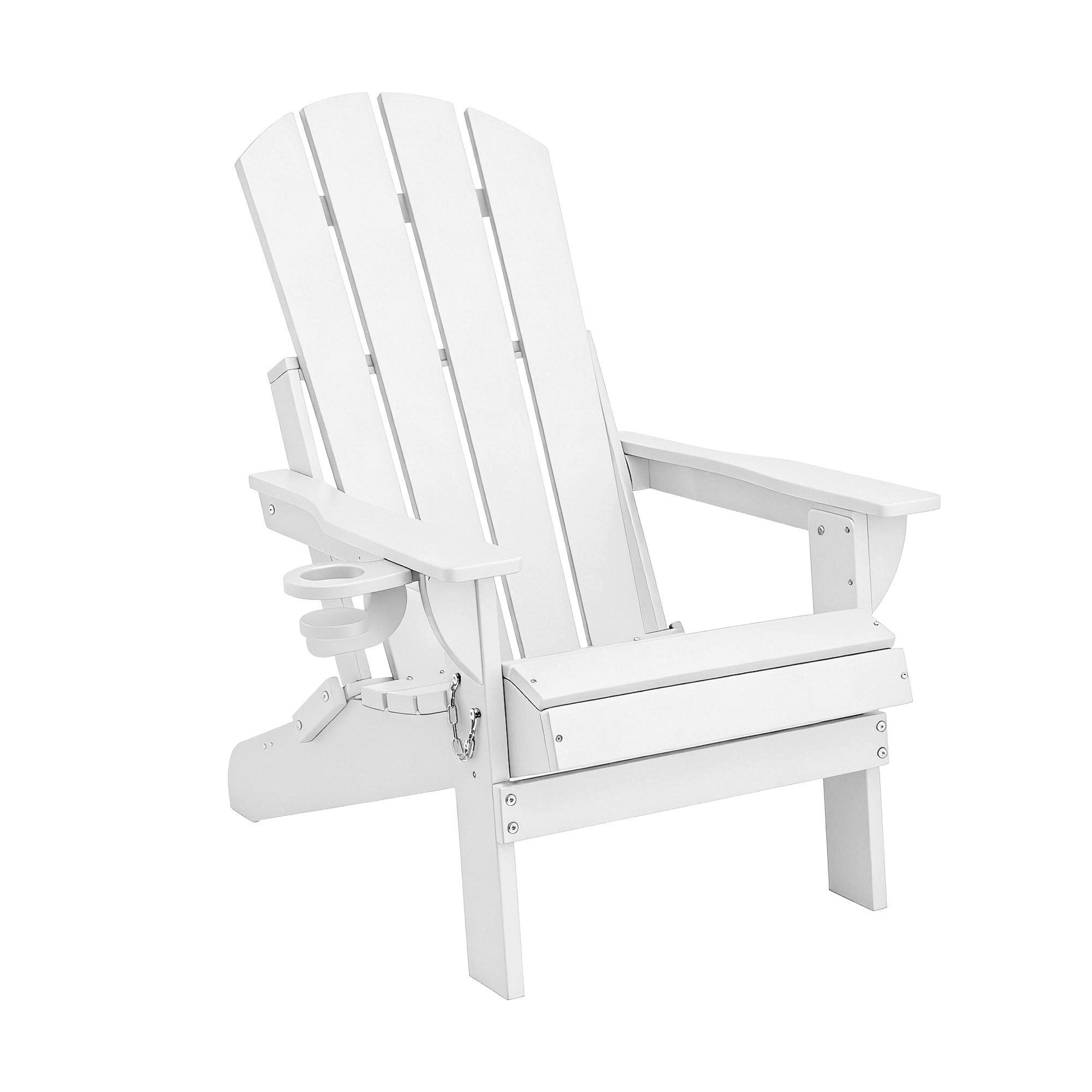 Gardeon Outdoor Chairs Folding Adirondack Beach Chair HDPE Sun Lounge Patio Furniture Garden White - Homecoze
