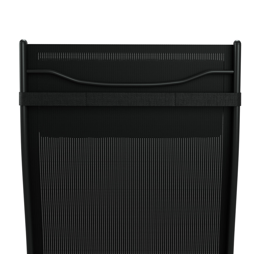 3PC Sun Lounge & Side Table Set - Black - Homecoze