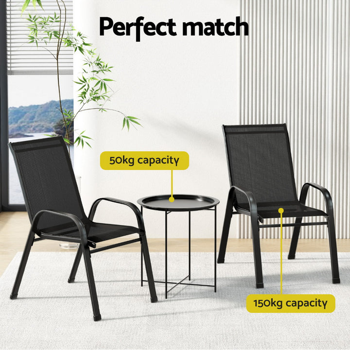3PC Outdoor Bistro Set - Black - Homecoze