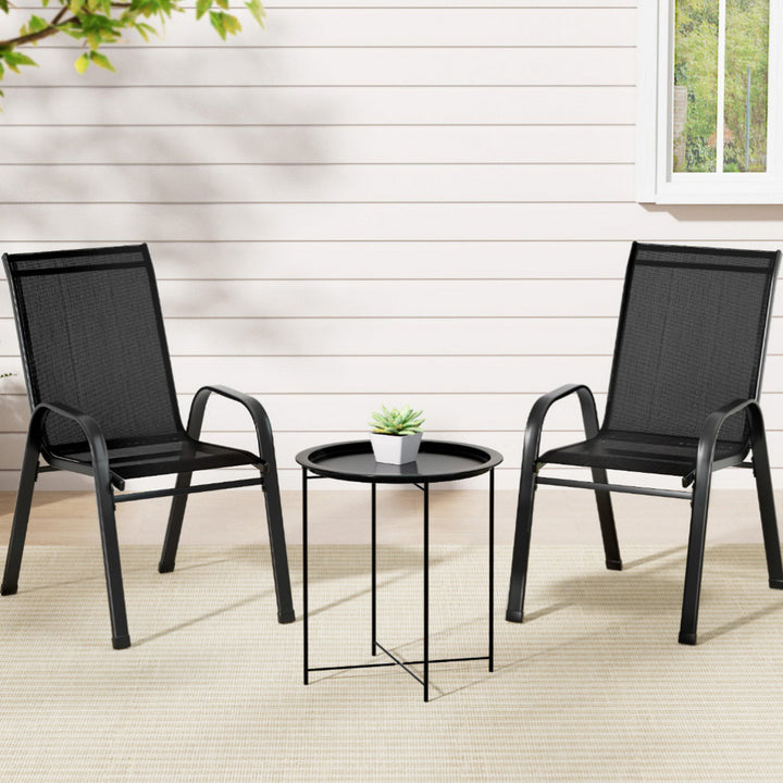3PC Outdoor Bistro Set - Black - Homecoze