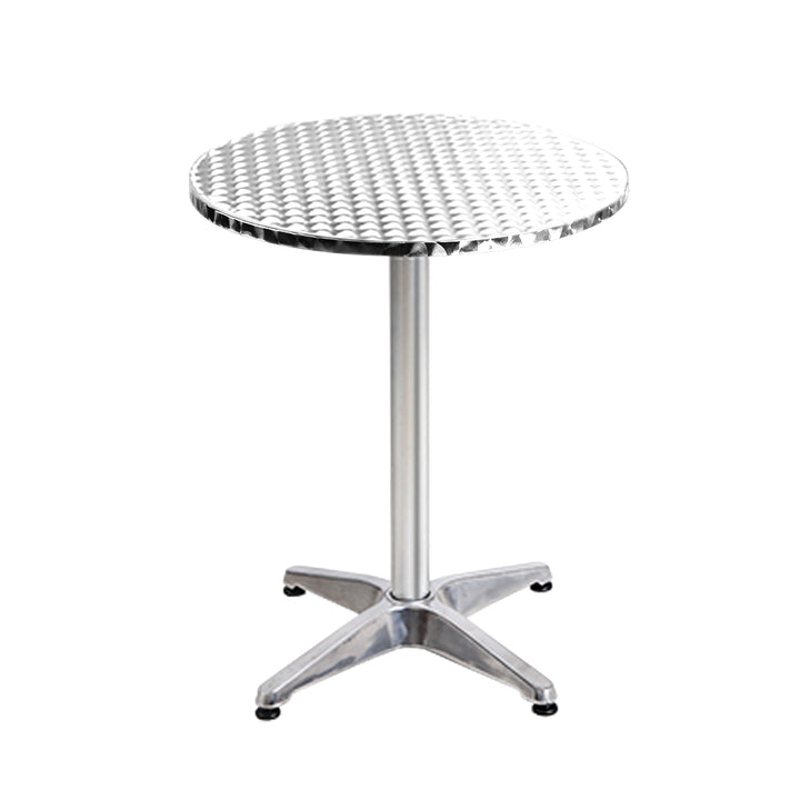 Set of 6 Round Aluminium Outdoor 60cm Bar Tables - Homecoze